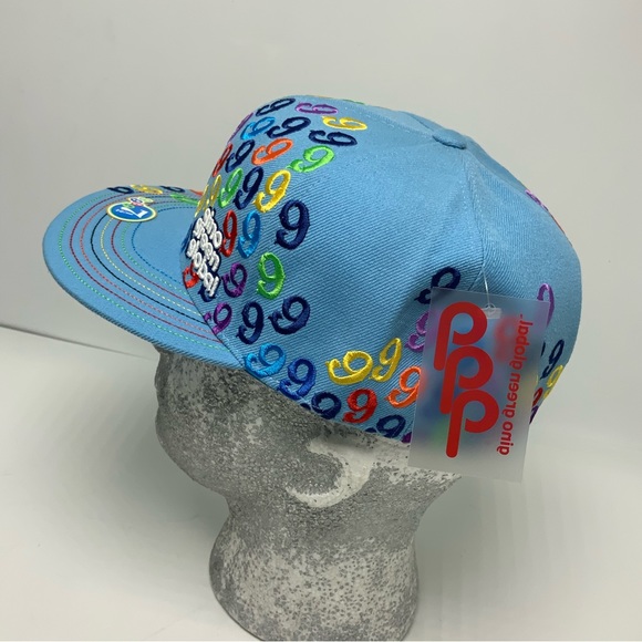Gino Green Global Lt Blue Multicolor 59FIFTY Hat - Picture 2 of 5